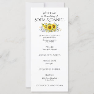 Sonnenblume Aquarell rustikale Hochzeit Flachbilds