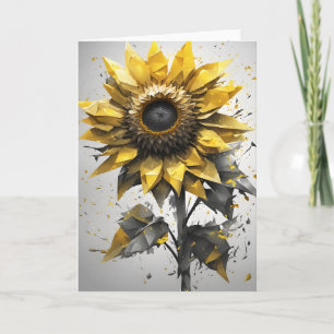 Sonnenblume - Aquarellblumen Karte