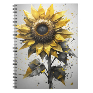 Sonnenblume - Aquarellblumen Notizblock