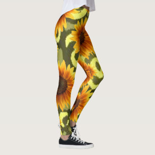 Sonnenblume Assortierte Blumen Lange Leggings Teen
