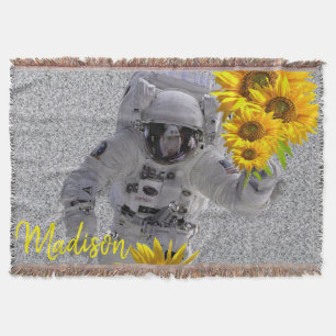 Sonnenblume Astronautenwirbel Blanket Decke