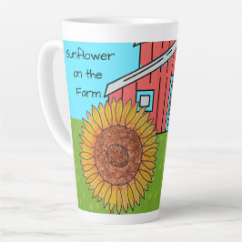 Sonnenblume auf dem Bauernhof Milchtasse