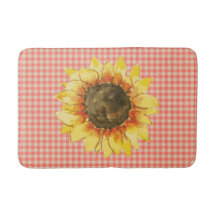 Sonnenblume auf Gingham