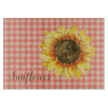 Sonnenblume auf Gingham