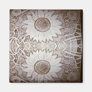 Sonnenblume auf Zuhause Magnet