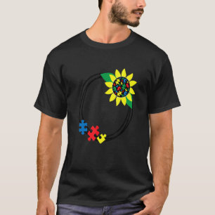Sonnenblume Autismus-Bewusstseinsmonat ASD-Unters T-Shirt