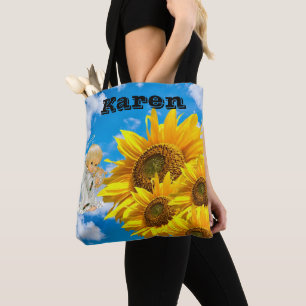 Sonnenblume Baby Angel Sky Tote Bag Tasche
