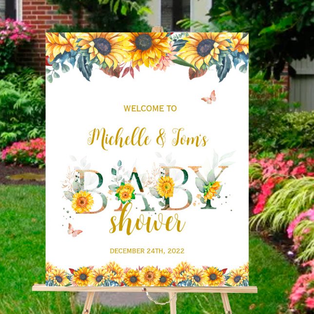 Sonnenblume Baby Dusche Babydusche Begrüßungszeich Poster (Von Creator hochgeladen)