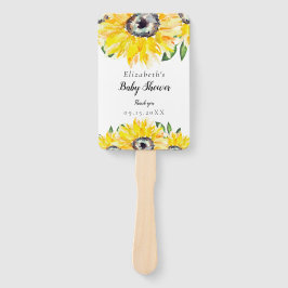 Sonnenblume Baby Dusche Chic Wasserfarbe Blütenblu Fächer