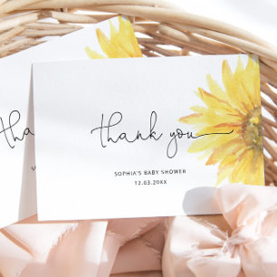 Sonnenblume Baby Dusche Dankeschön Karte