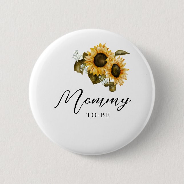 Sonnenblume Baby Duwer Gender Neutral Button (Vorderseite)