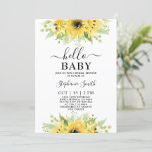 Sonnenblume Baby Duwer Girl Einladung
