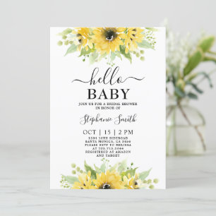 Sonnenblume Baby Duwer Girl Einladung