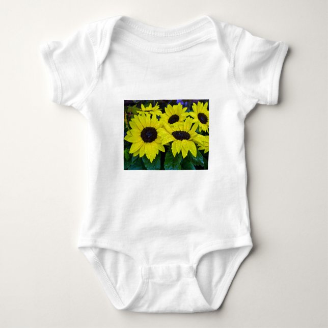 Sonnenblume Baby Strampler (Vorderseite)