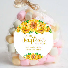 Sonnenblume Babydusche Dank Rundaufkleber Runder Aufkleber