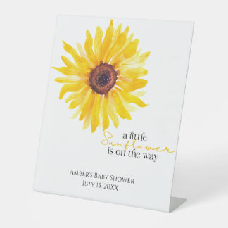 Sonnenblume Babydusche Pedestzeichen Sockelschild