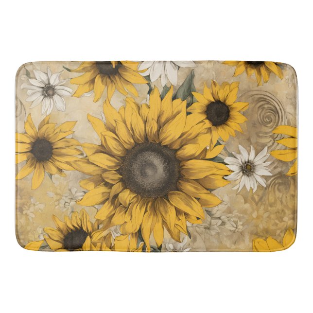 Sonnenblume Badematte (Vorderseite)
