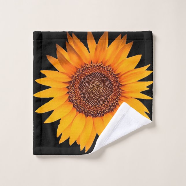 Sonnenblume Badhandtuch Set (Waschlappen)