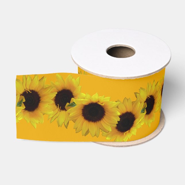 Sonnenblume-Band-Papier kundengebundenes Ripsband (Spule)