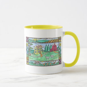 Sonnenblume-Bauernhof Tasse