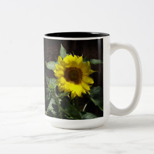 Sonnenblume Behalte deine schmutzigen Hände aus de Zweifarbige Tasse