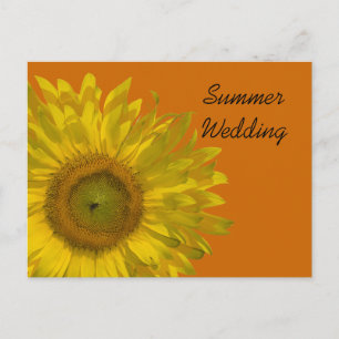 Sonnenblume bei Orange Summer Wedding Ankündigung