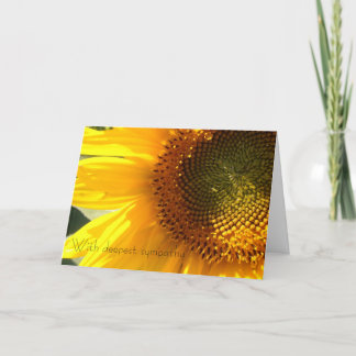 Sonnenblume-Beileids-Karte Karte