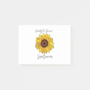 Sonnenblume Bereit zu Strahlen Sonnenblume Post-it Klebezettel