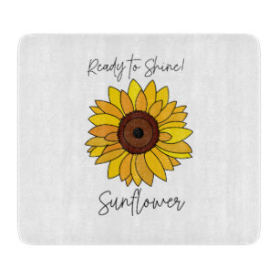 Sonnenblume Bereit zu Strahlen Sonnenblume Schneidebrett