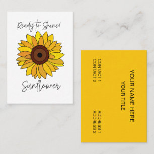 Sonnenblume Bereit zu Strahlen Sonnenblume Visitenkarte