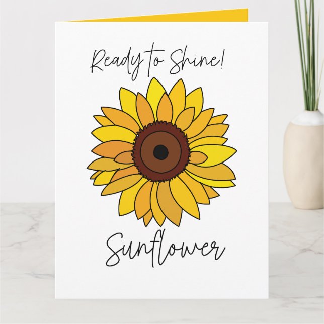 Sonnenblume bereit zum Sonnenblumen Karte (Vorderseite)