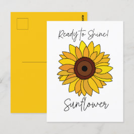 Sonnenblume bereit zum Sonnenblumen Postkarte