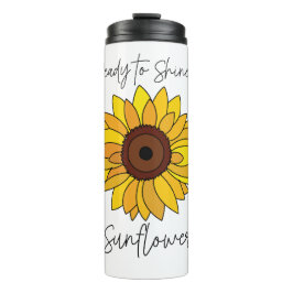 Sonnenblume bereit zum Sonnenblumen Thermosbecher