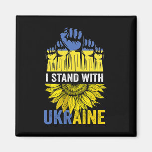 Sonnenblume Bete Für Ukraine-Flagge Ich Stehe Für Magnet