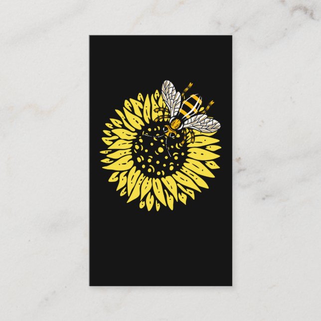 Sonnenblume Biene Lover Beekeeper Honig Bienenzuch Visitenkarte (Vorderseite)
