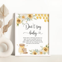 Sonnenblume Biene nicht sagen Baby Gaby Dusche Spi