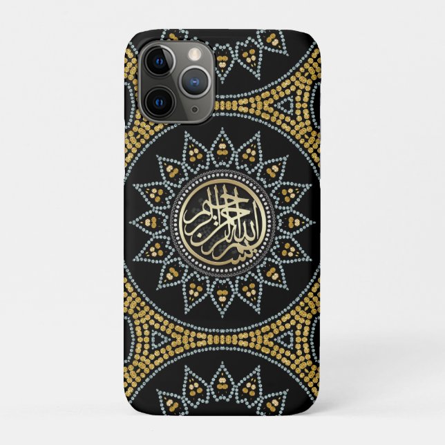 Sonnenblume Bismillah Arabische Kalligrafie Case-Mate iPhone Hülle (Rückseite)