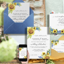 Sonnenblume Blauer Eukalyptus BOHO Chic Wedding