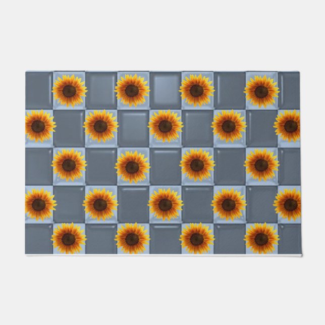 Sonnenblume Blauer Türmatte (Vorderseite)