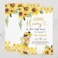 Sonnenblume Blonde Bee Baby Dusche Einladung