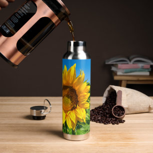 Sonnenblume Blue Sky Perfect Summer Day Trinkflasche