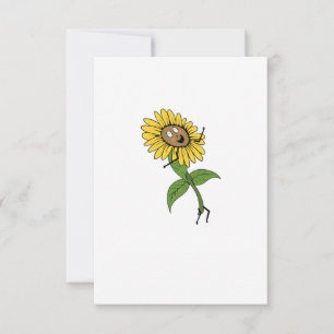 Sonnenblume, Blumen Thema Dankeskarte