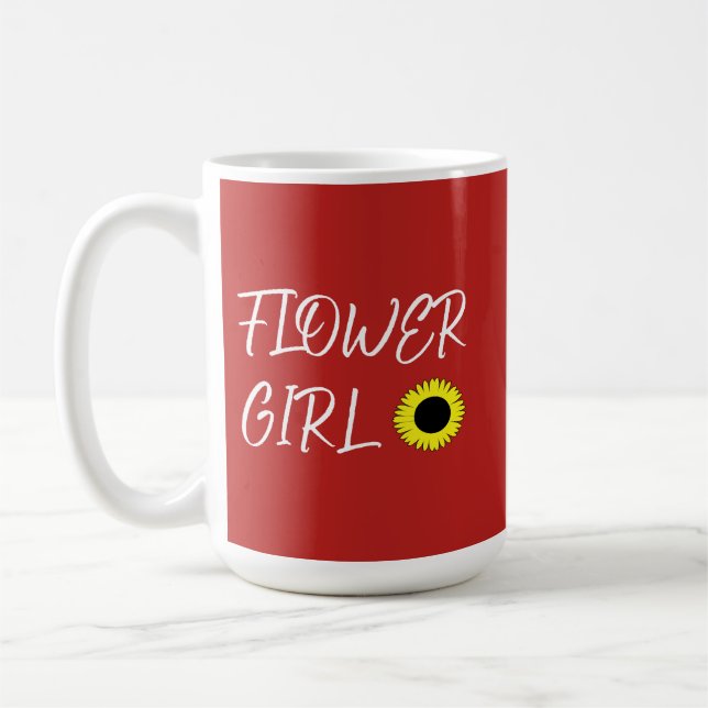 Sonnenblume Blumenmädchen  Kaffeetasse (Links)