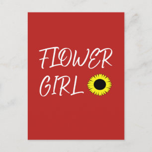 Sonnenblume Blumenmädchen  Postkarte