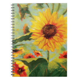 Sonnenblume-Blumenzeitschrift Notizblock