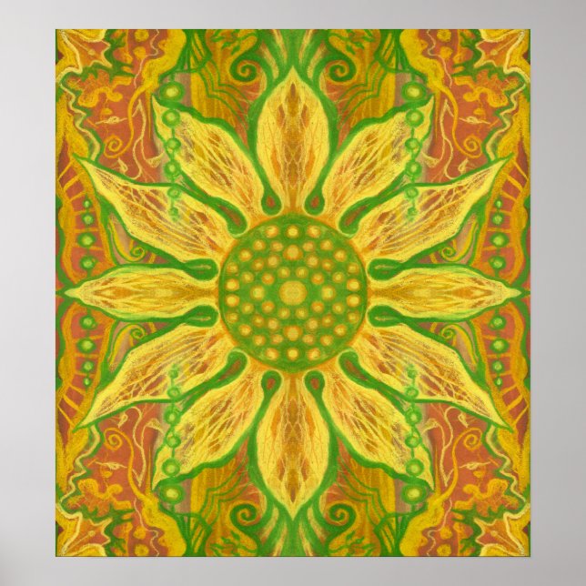 Sonnenblume Bohemisch Blütenhelianthus Sonnenblume Poster (Vorne)