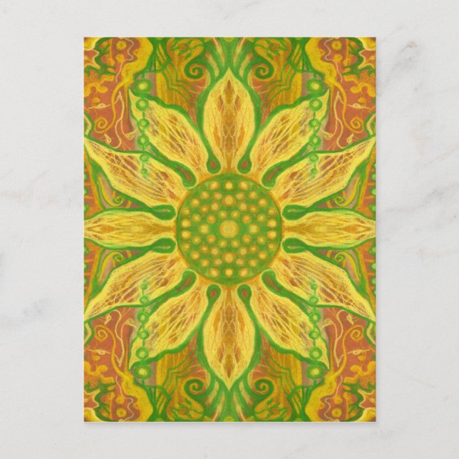 Sonnenblume Bohemisch Blütenhelianthus Sonnenblume Postkarte (Vorderseite)