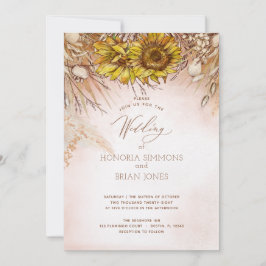 Sonnenblume Boho Bounty Weddingr Einladung