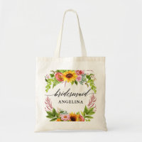 Sonnenblume Boho Floral Calligraphy Bridesmaid