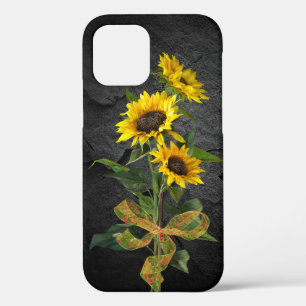 Sonnenblume Bouquet auf schwarzem Stein Case-Mate iPhone Hülle